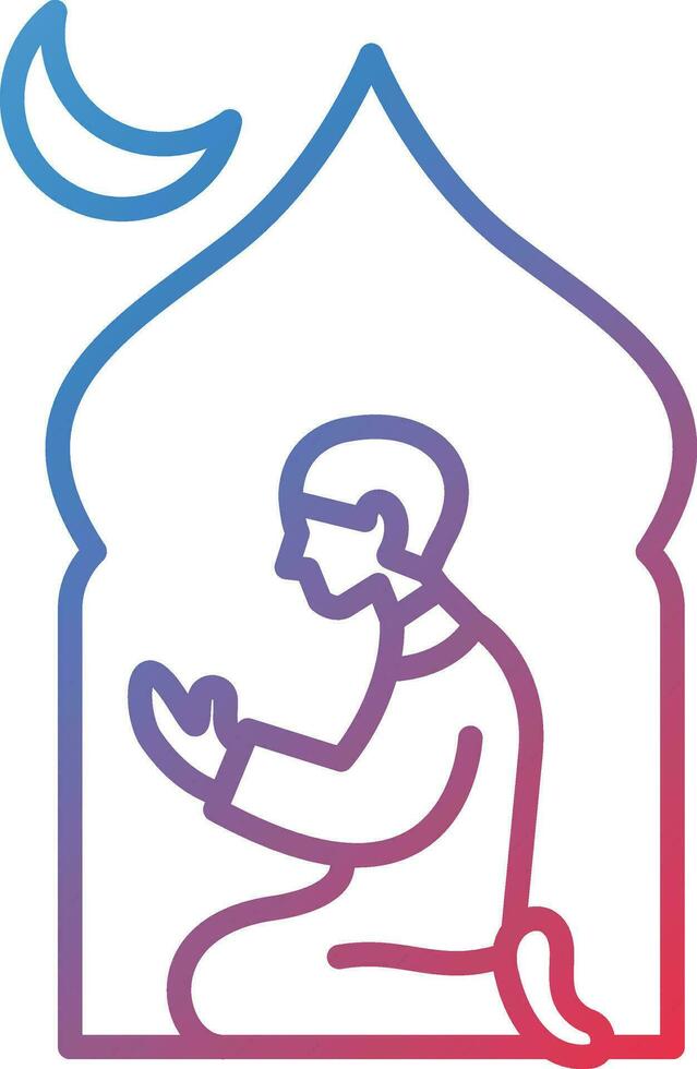 Muslim Praying Vector Icon