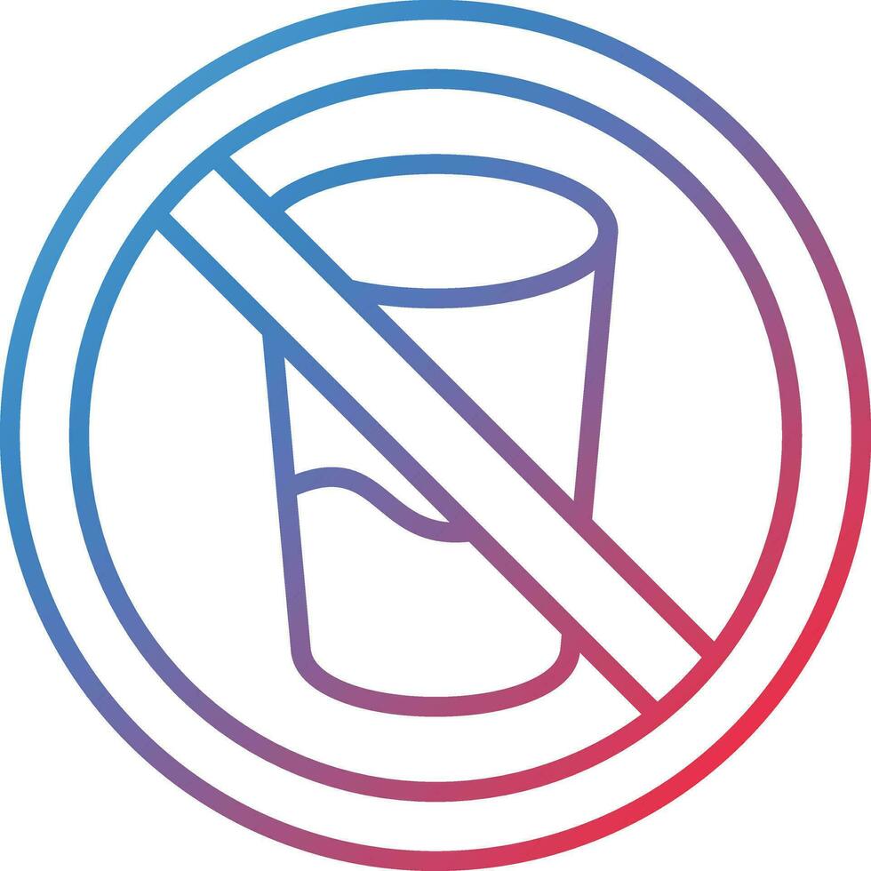 No Drink Vector Icon