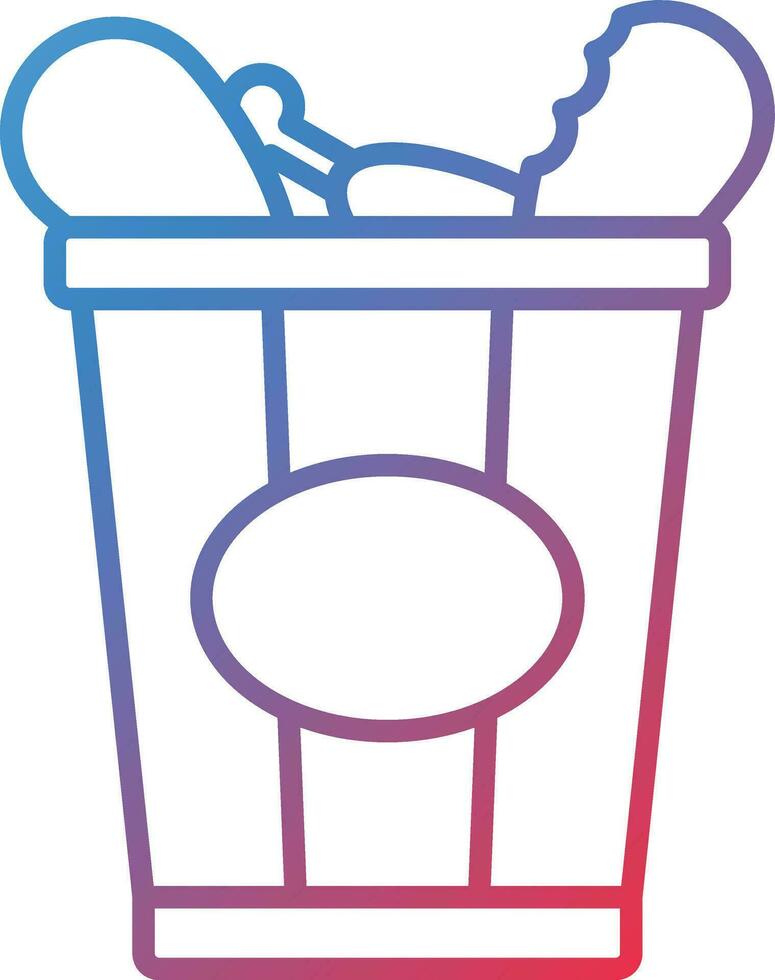 Chicken Bucket Vector Icon