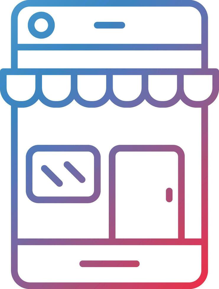 icono de vector de tienda en línea