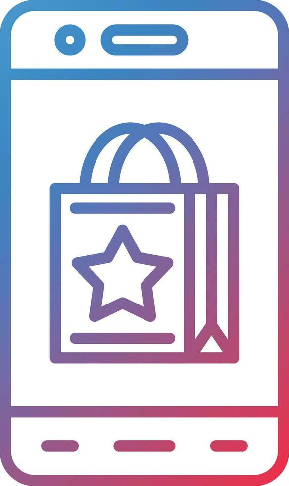 Mobile Shopping Vector Icon