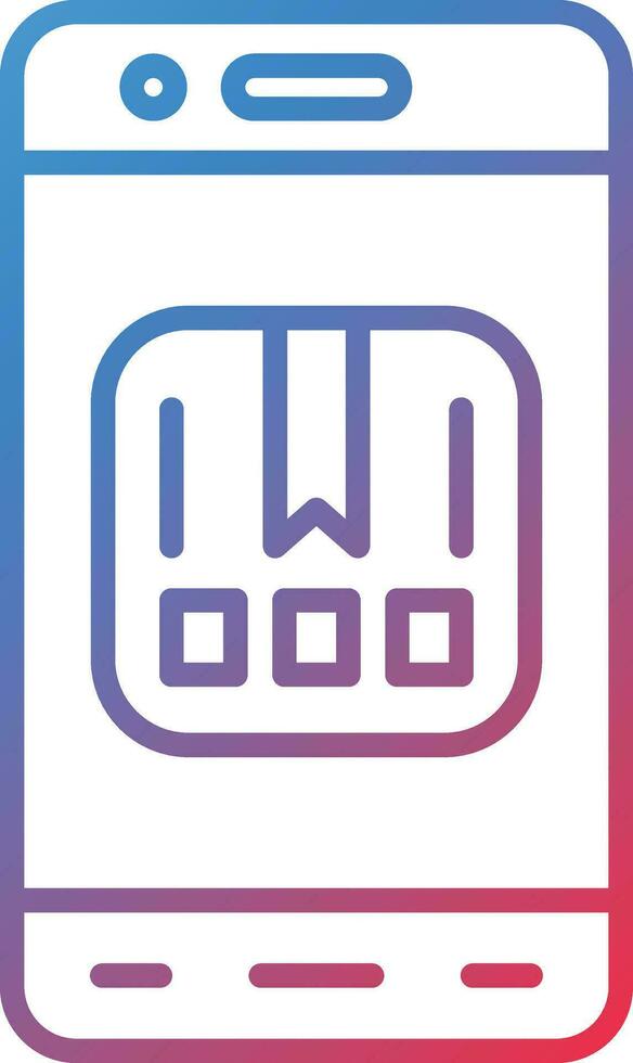 Mobile Delivery Box Vector Icon