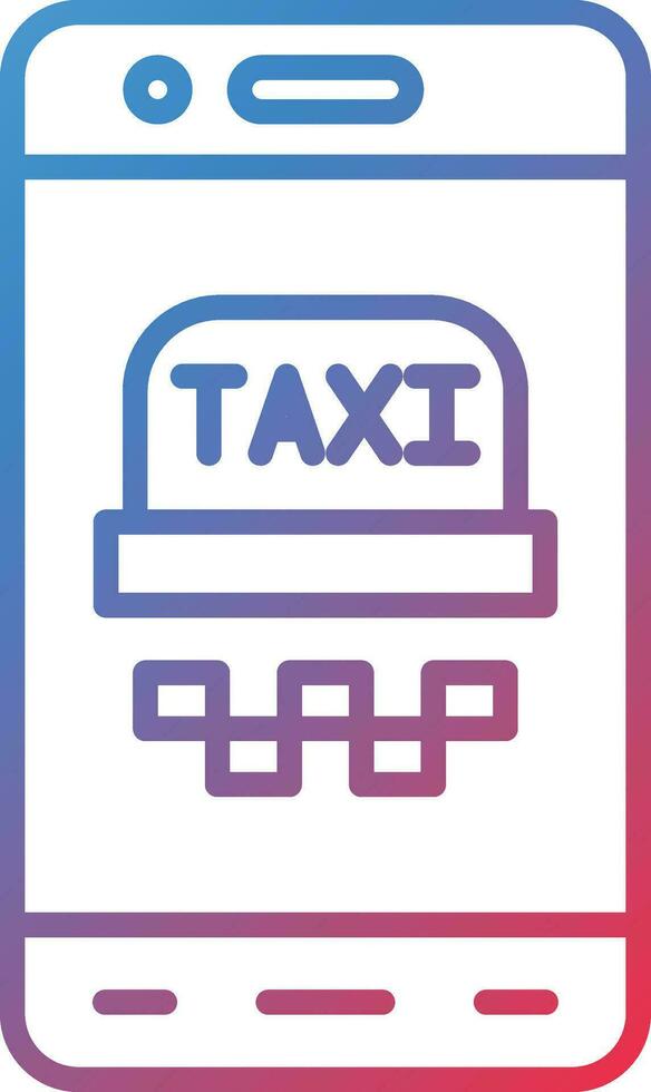 Mobile Taxi Vector Icon