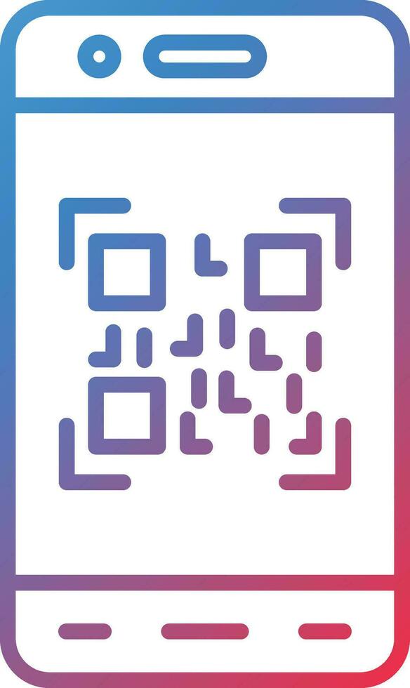 Mobile Qr Code Vector Icon