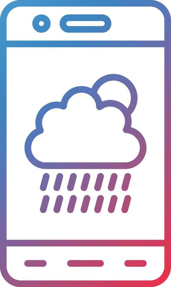 Mobile Weather Vector Icon