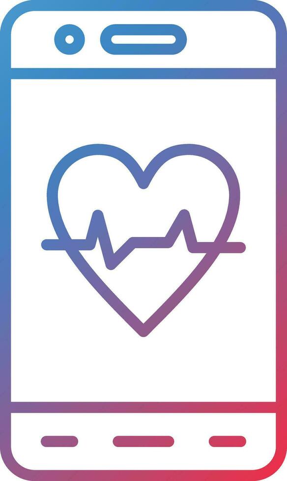 Mobile Heart Rate Vector Icon