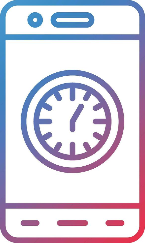Mobile Clock Vector Icon