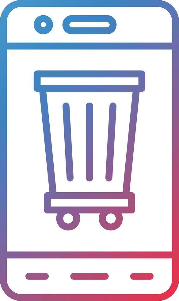 Mobile Bin Vector Icon