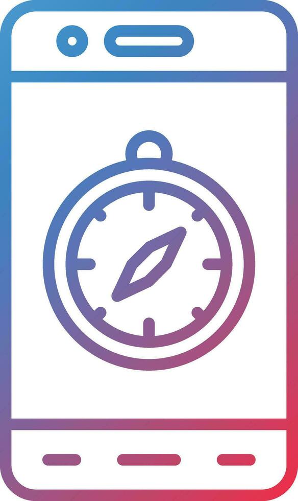 Mobile Compass Vector Icon