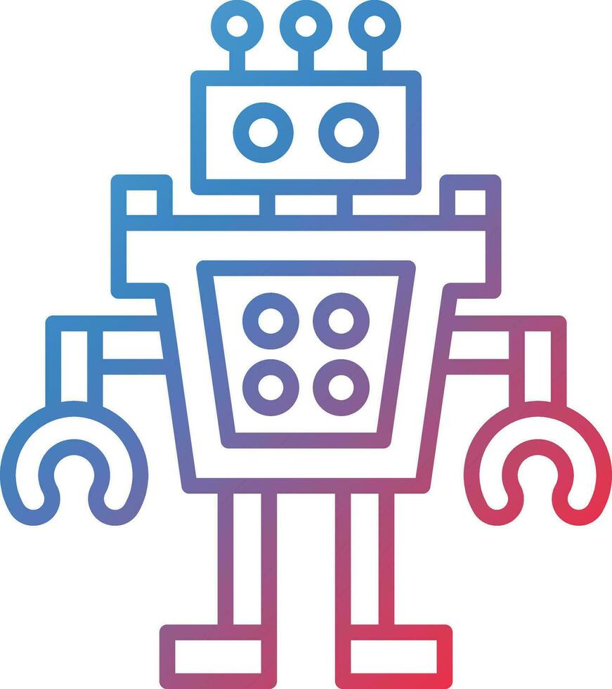 humanoide robot vector icono