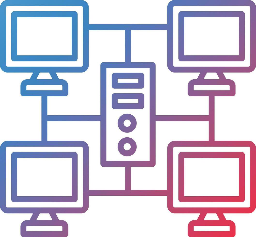 Grid Computing Vector Icon