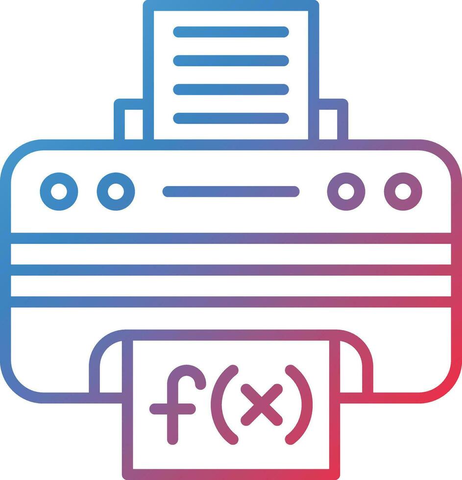 Print Math Sheet Vector Icon