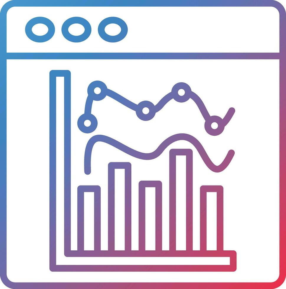 Statistical Graph Vector Icon