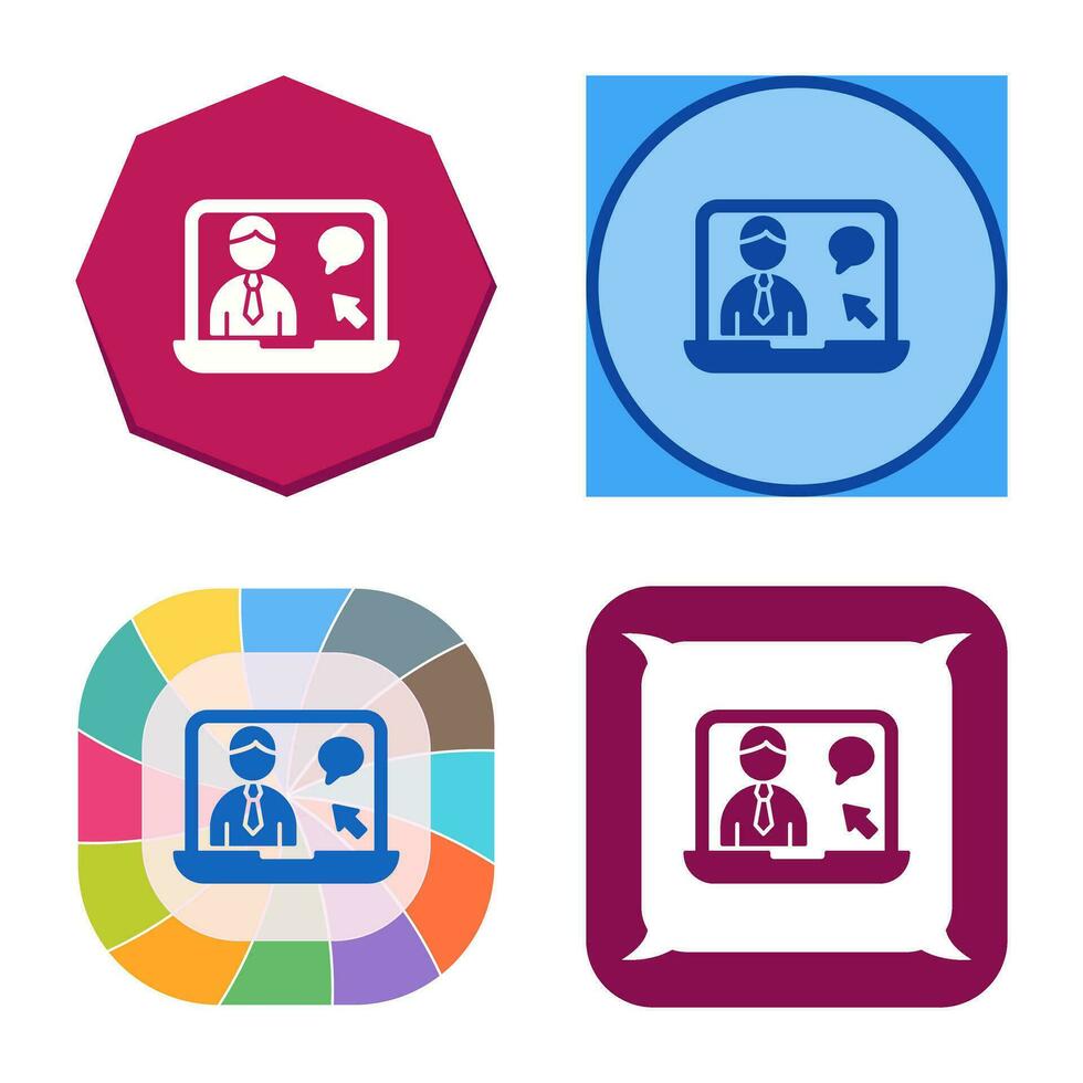 Online Interview Vector Icon