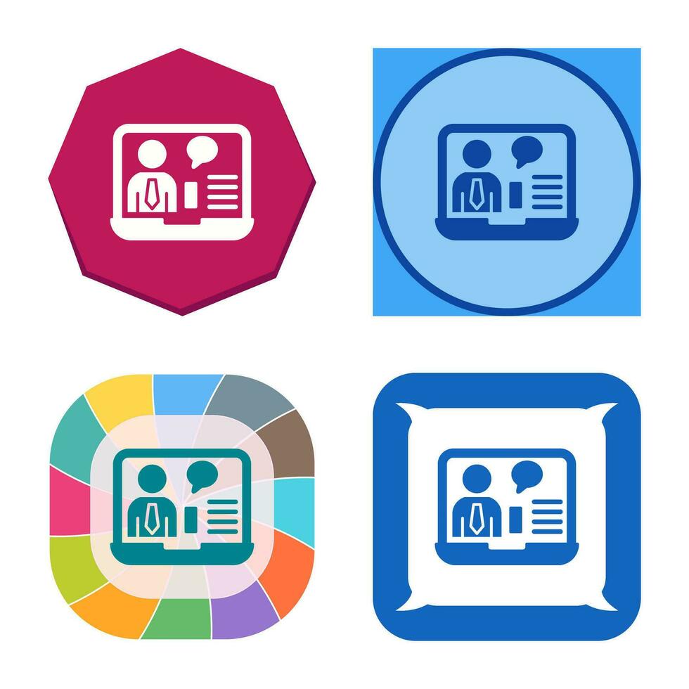 Online Job Interview Vector Icon