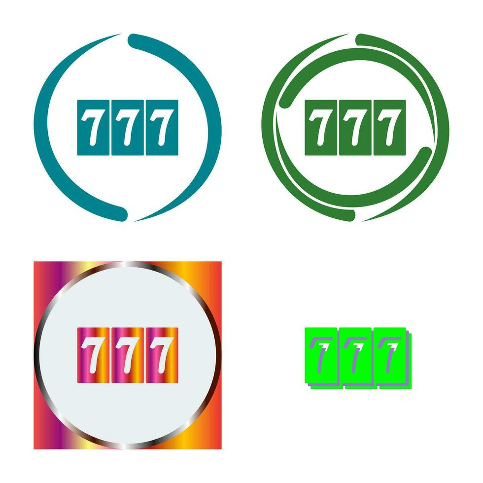 Triple Sevens Vector Icon