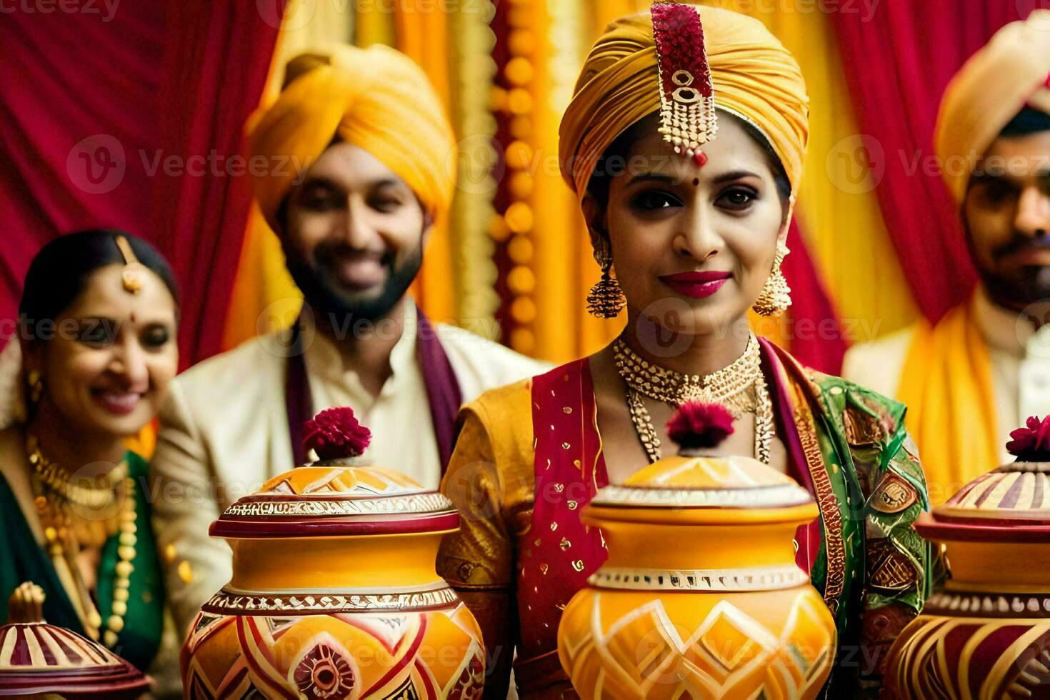 indian wedding in bangalore. AI-Generated photo