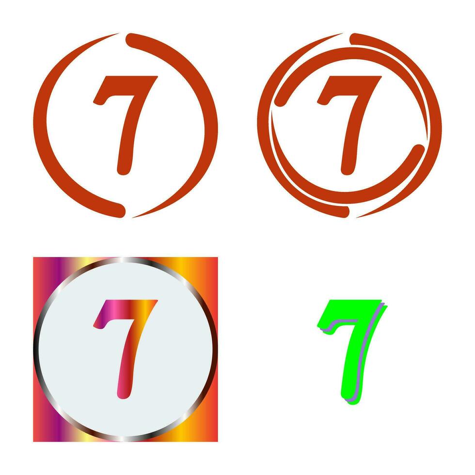 Number Seven Vector Icon