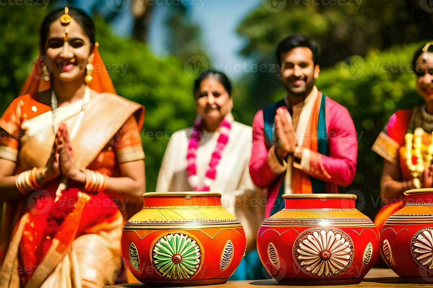 indian wedding ceremony in mumbai. AI-Generated photo