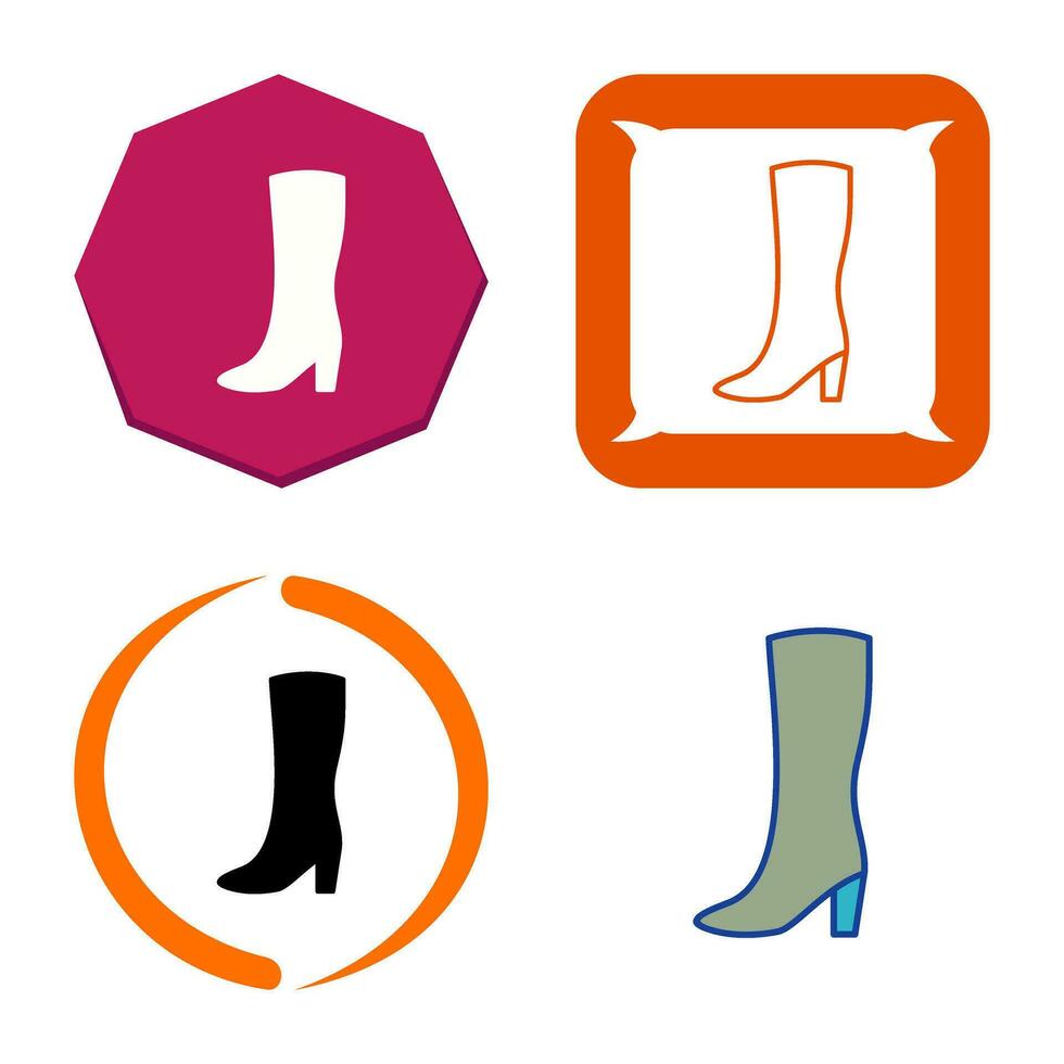 icono de vector de botas largas