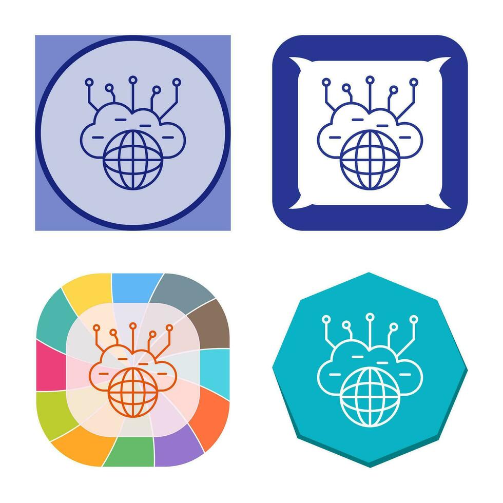 Computing Cloud Vector Icon