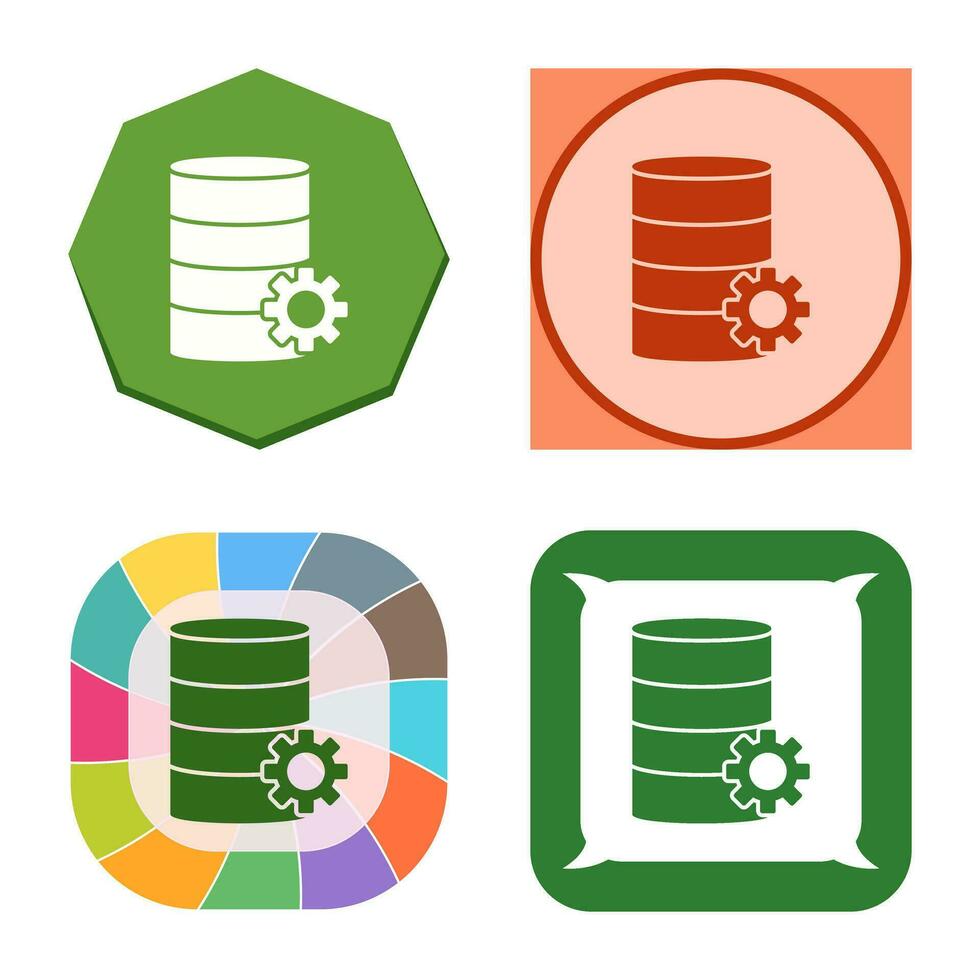 Unique Database Management Vector Icon