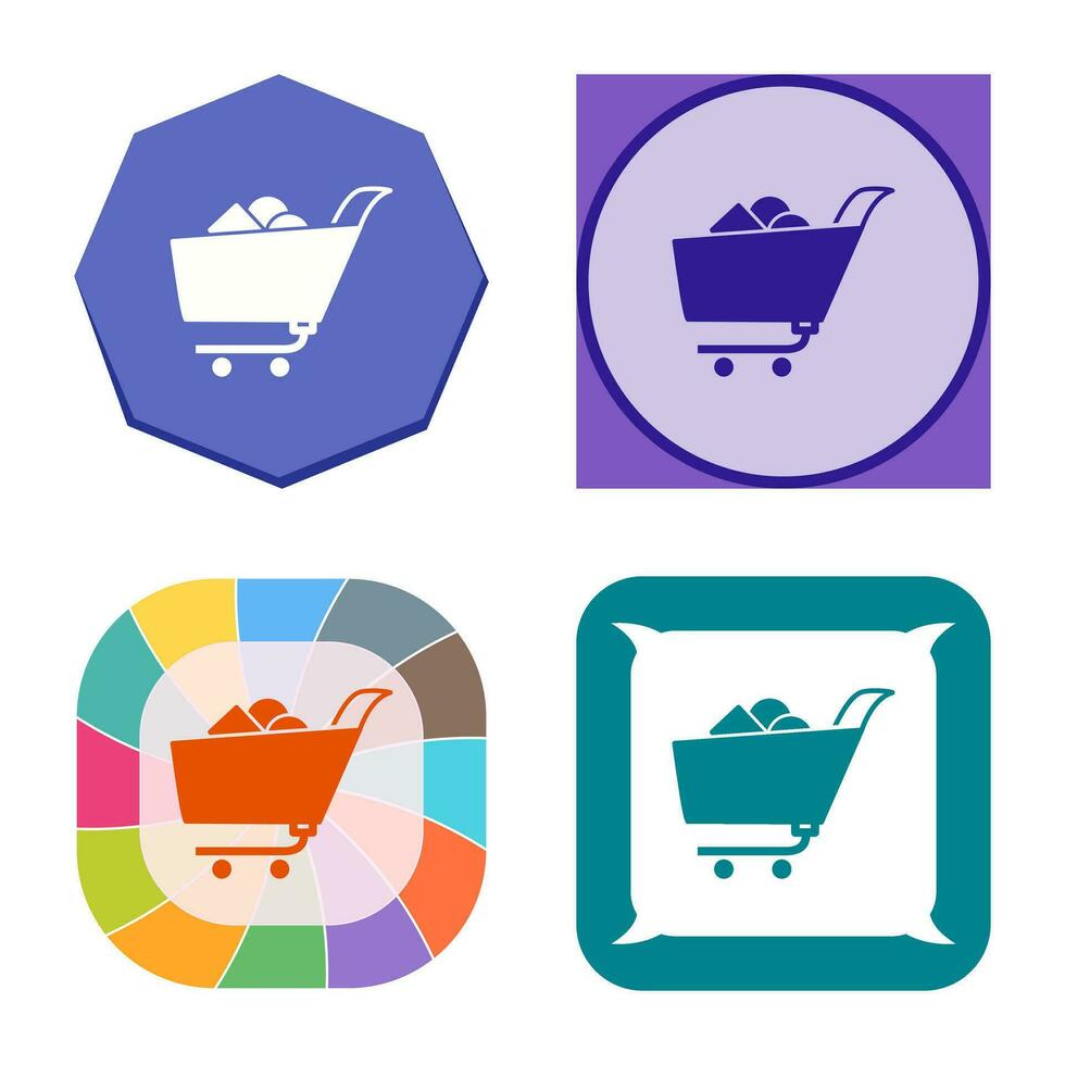 Unique Shopping Cart II Vector Icon