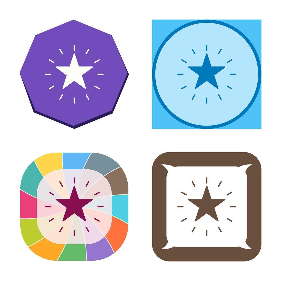 Unique Star Vector Icon