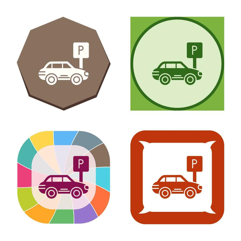 icono de vector de estacionamiento