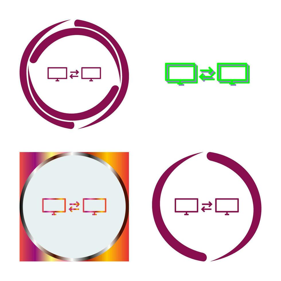 Unique Sharing Systems Vector Icon