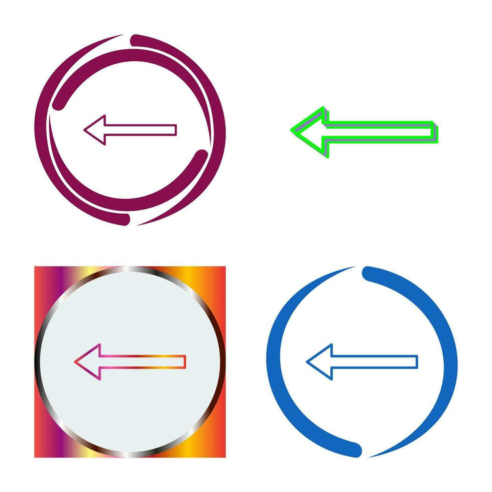 Unique Left Arrow Vector Icon