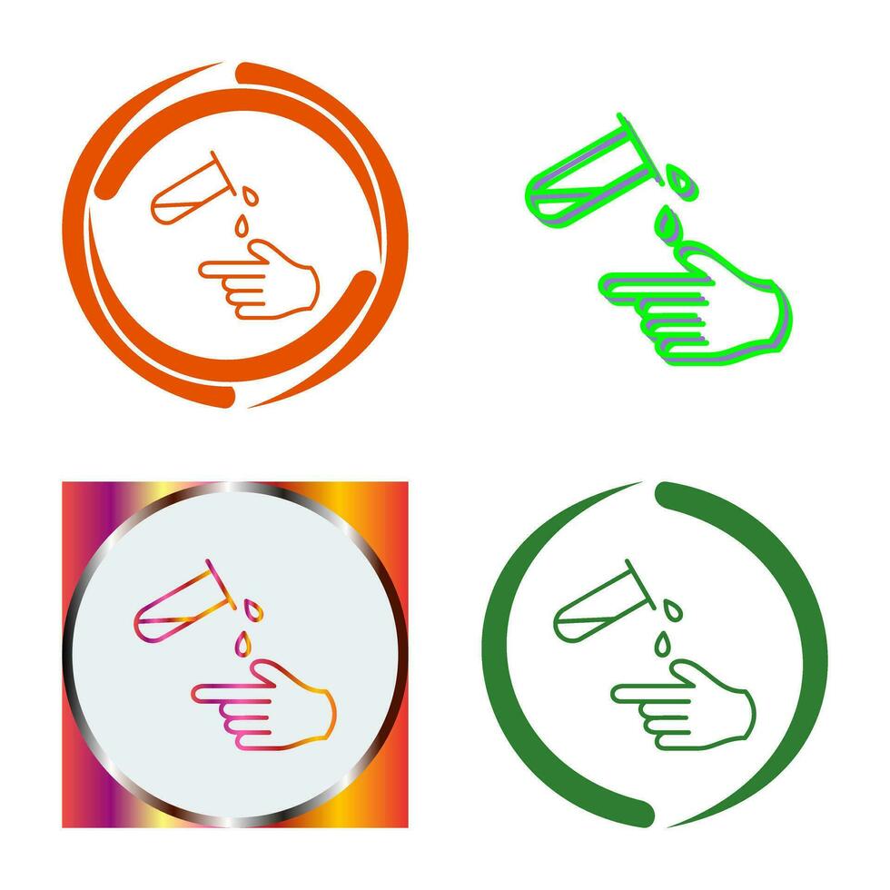 Corrosive Hazard Vector Icon