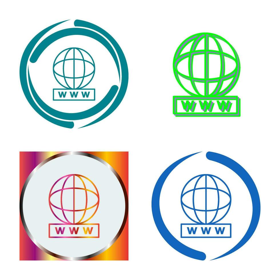 Unique World Wide Web Vector Icon