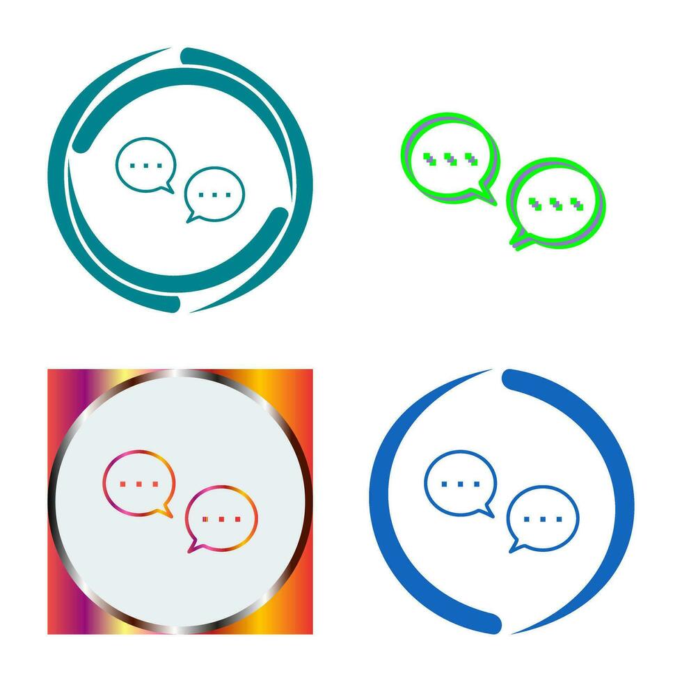 Unique Conversation Bubbles Vector Icon