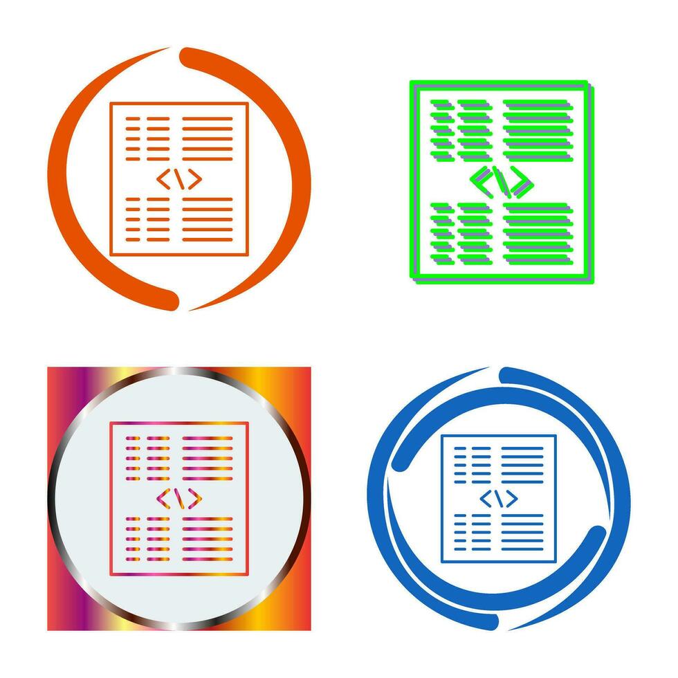 Piece of Code Vector Icon