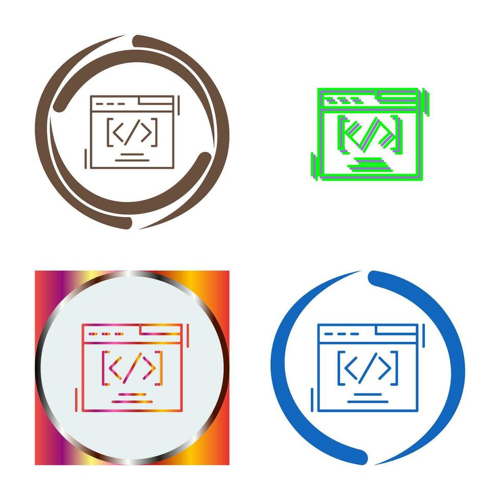 Web Coding Vector Icon