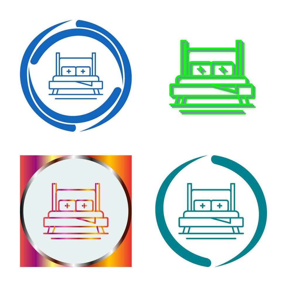 icono de vector de cama