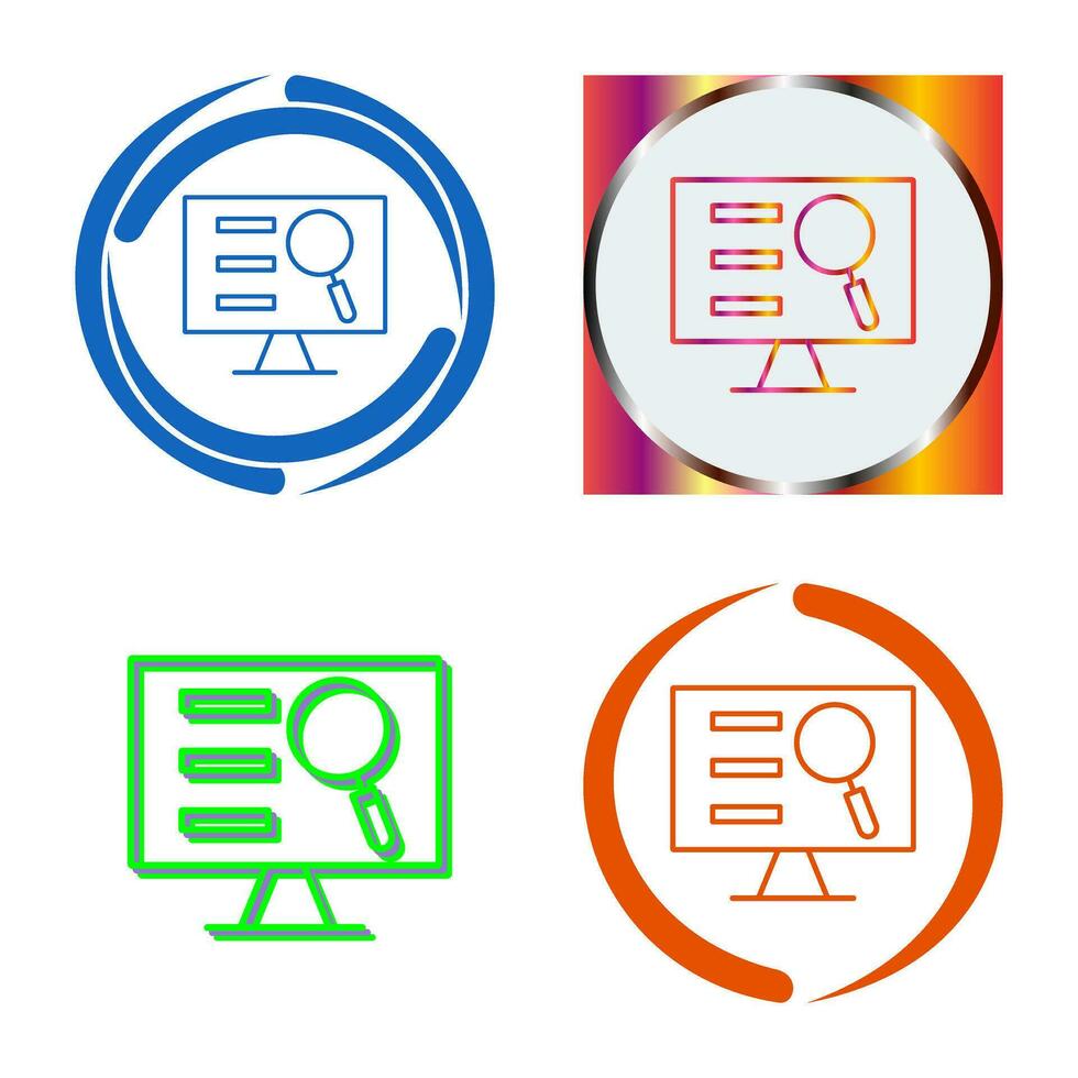 Monitor Screen Vector Icon
