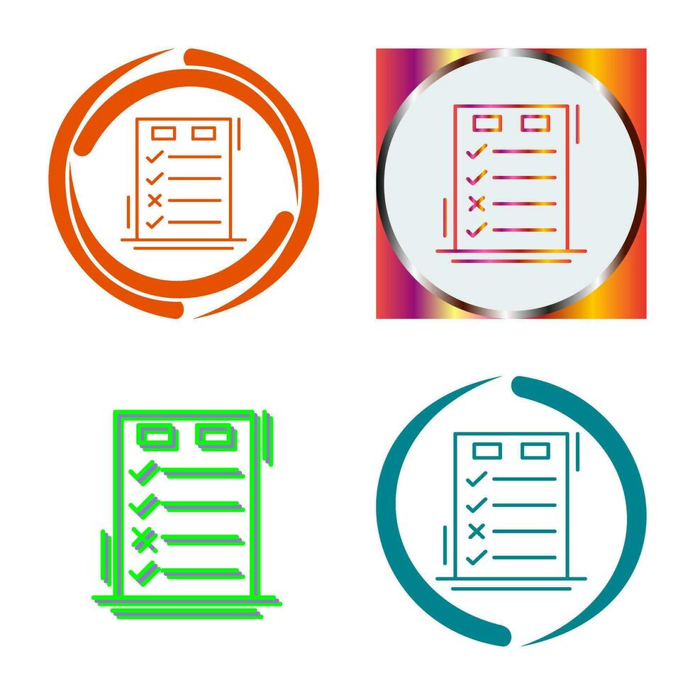 Today to Done CheckList Vector Icon