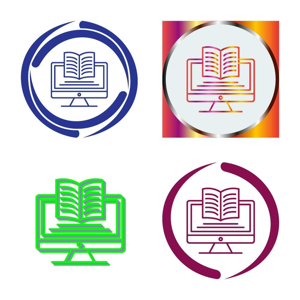 Digital Learning Vector Icon