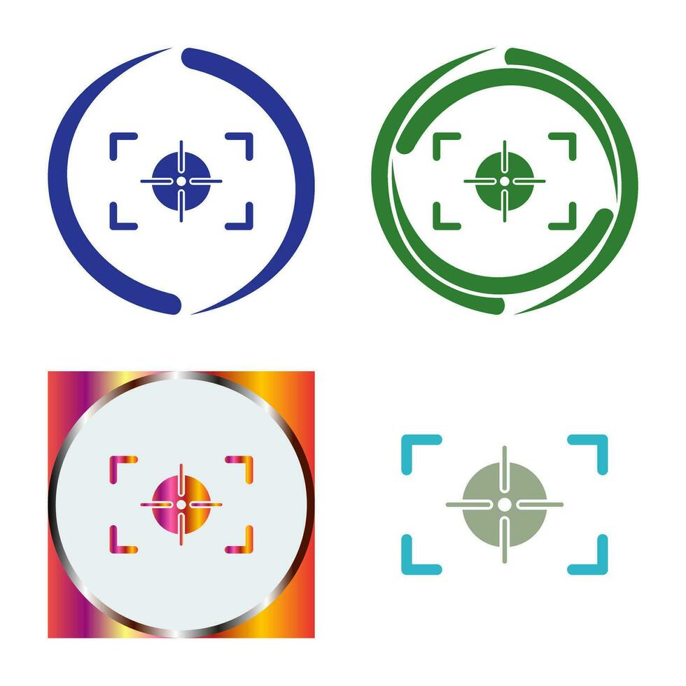 Unique Focus Horizontal Vector Icon