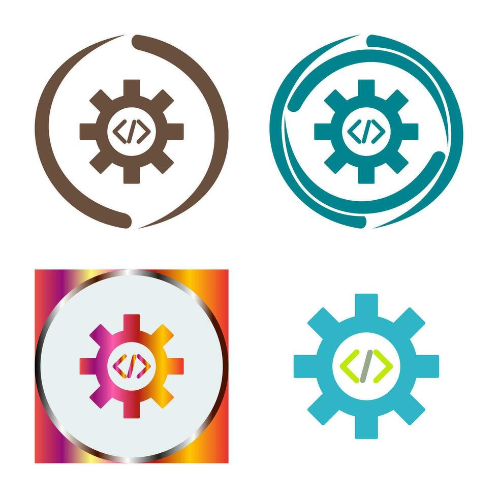 Unique Code Optimization Vector Icon