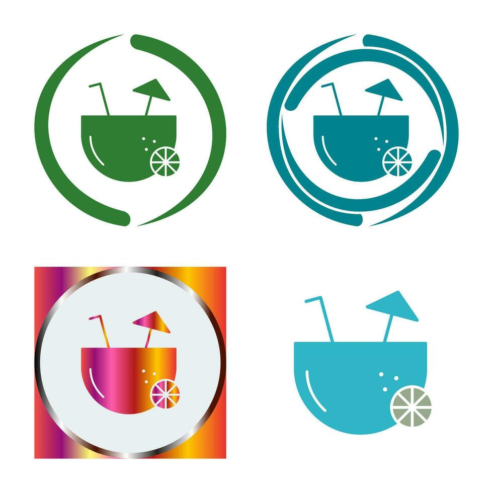 Coconut Drink Vector Icon