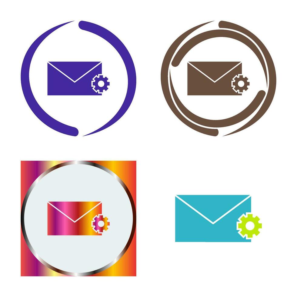 Unique Message Settings Vector Icon