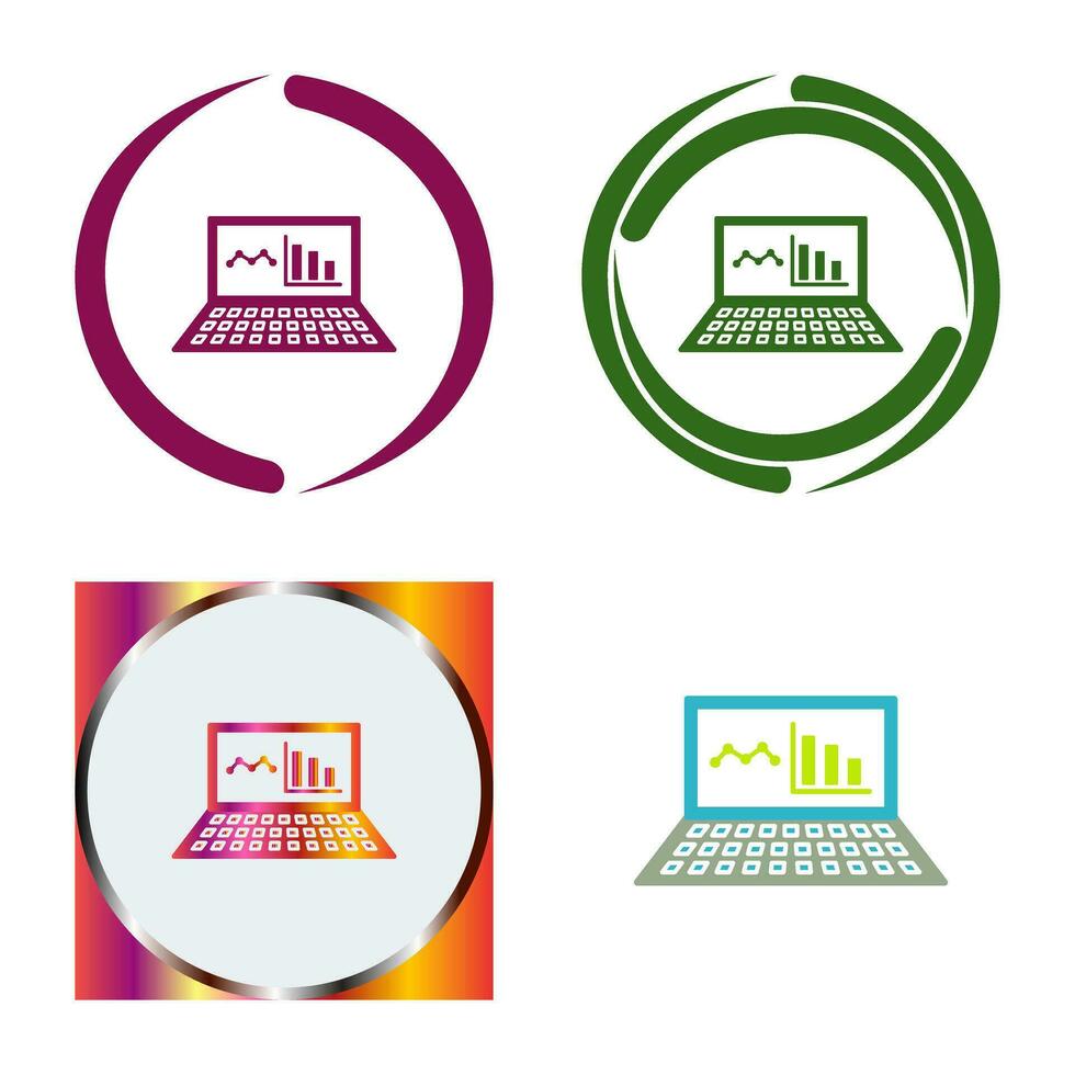 Unique Online Stats Vector Icon