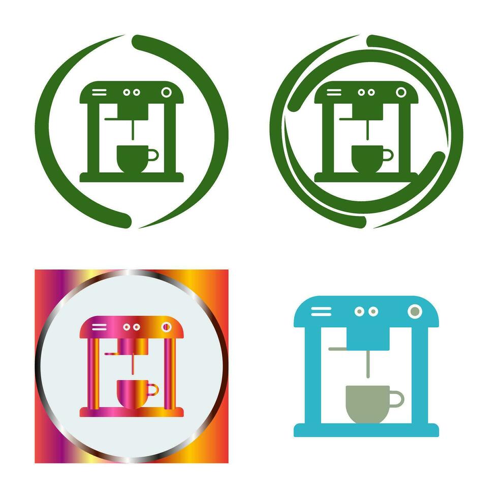 Unique Coffee Machine Vector Icon