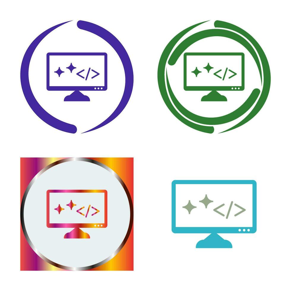Unique Clean Code Vector Icon