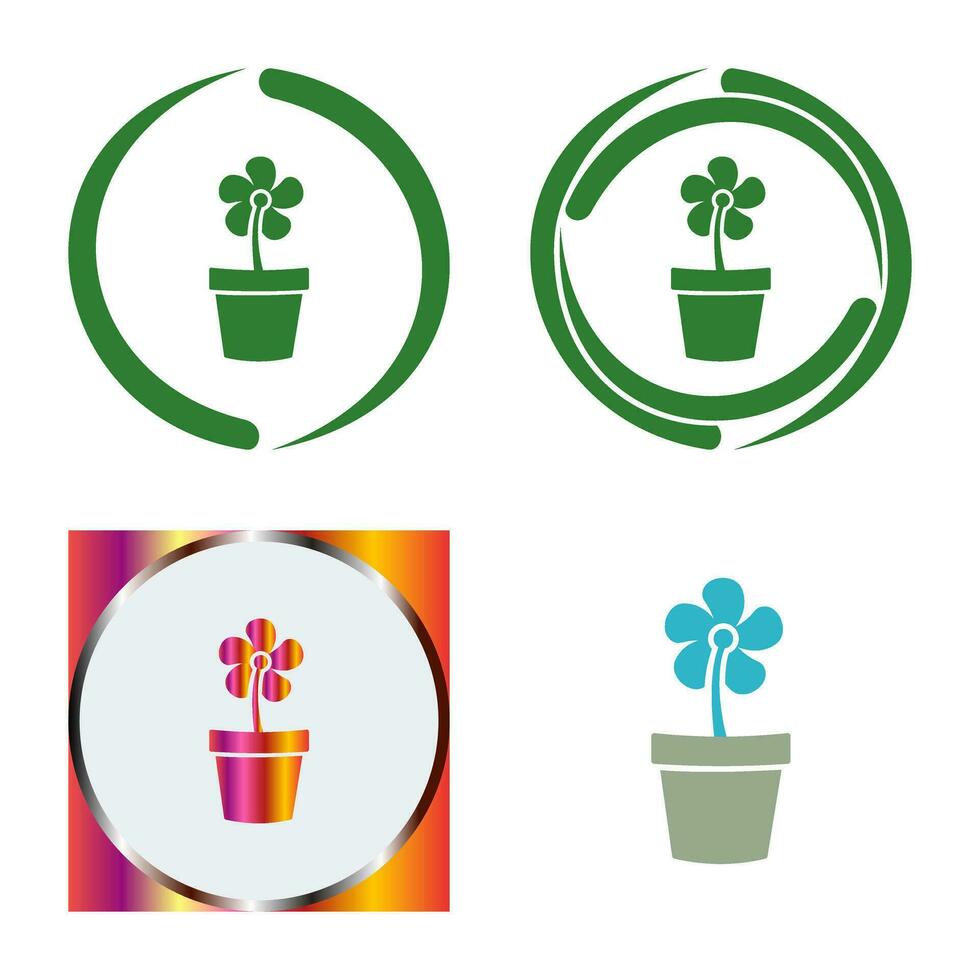 Flower Pot Vector Icon