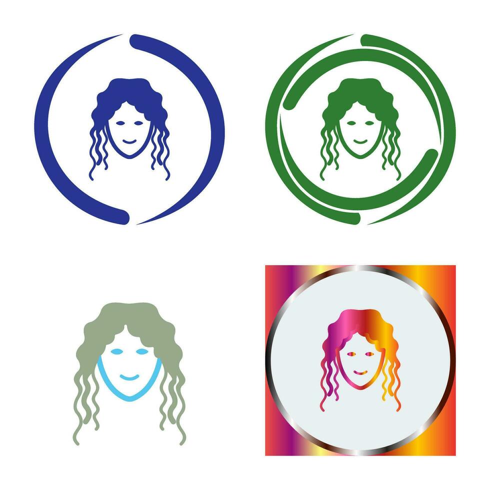 Hair Curly Vector Icon