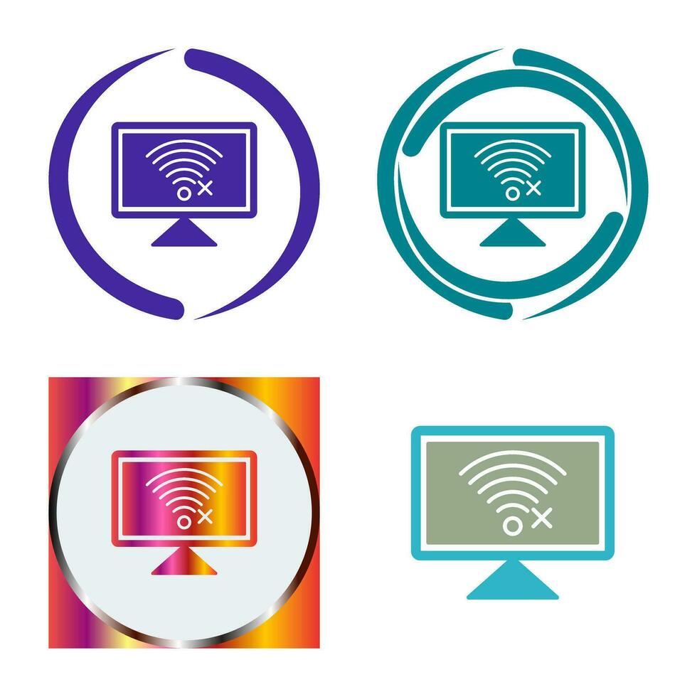 Disconnected Network Vector Icon